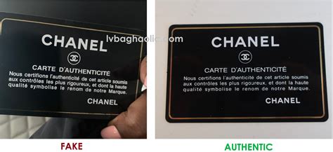 chanel authentication card fake vs real|is chanel counterfeit.